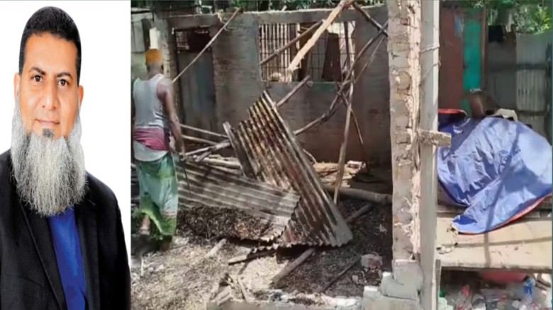 গ্যারেজ ভাঙচুর ও জমি দখলের অভিযোগ!