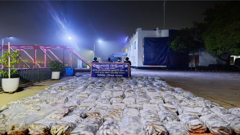 কোস্টগার্ডের অভিযানে  ১০ হাজার কেজি জাটকা জব্দ...
