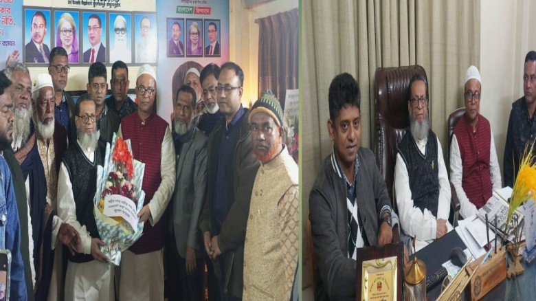 অ্যাড. কালামের সাথে সাখাওয়াতের সাক্ষাৎ, ফুলেল শুভেচ্ছা