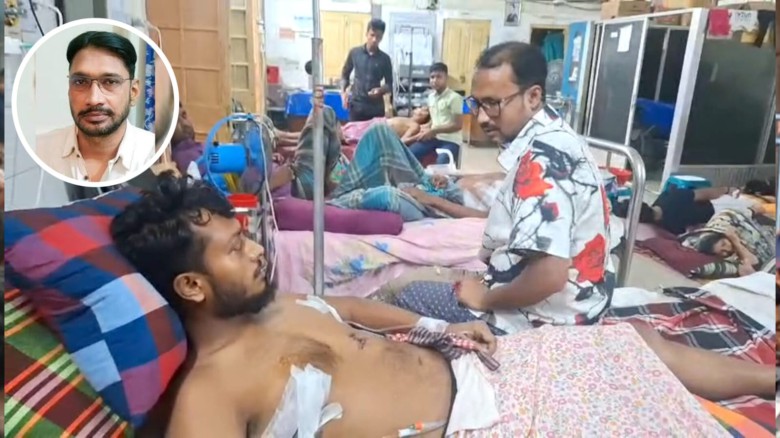 দুর্বৃত্তদের হামলায় আহত মৎস্যজীবী দল নে