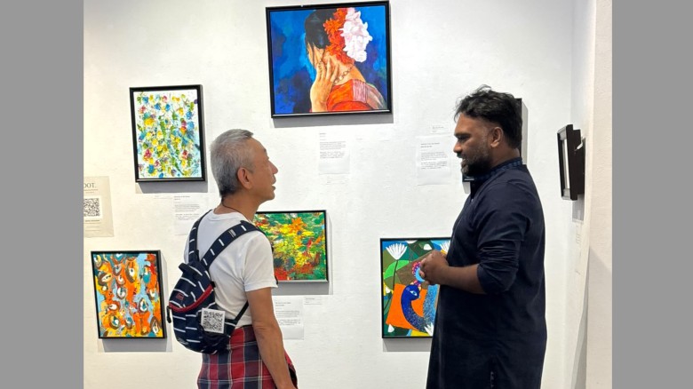 ইয়োকোহামায় চিত্রশিল্পী কামরুল হাসান লিপু
